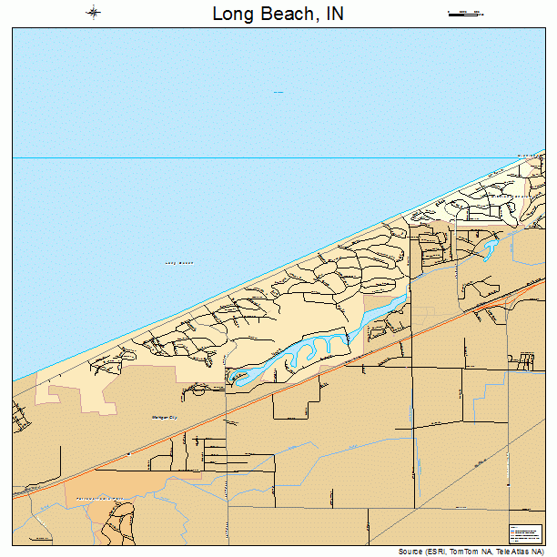 Long Beach, IN street map