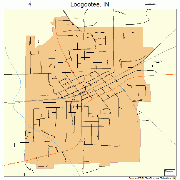 Loogootee, IN street map