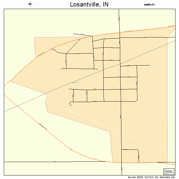 Losantville, IN street map