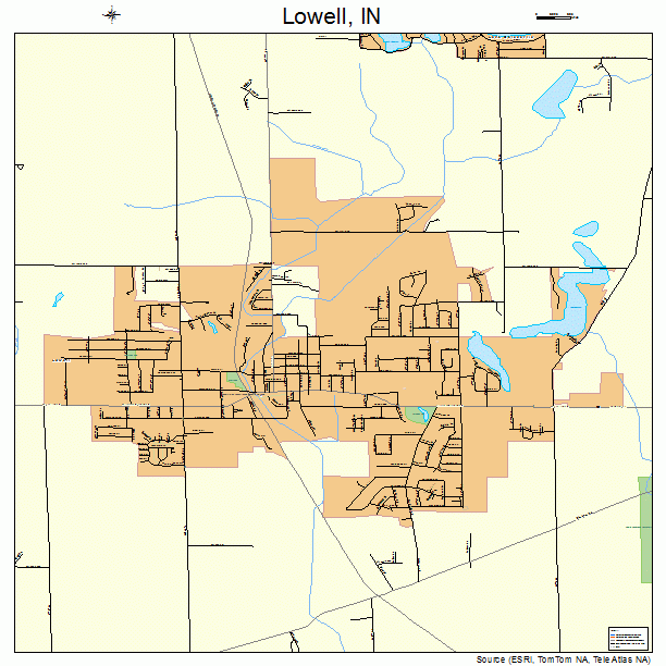 Lowell, IN street map