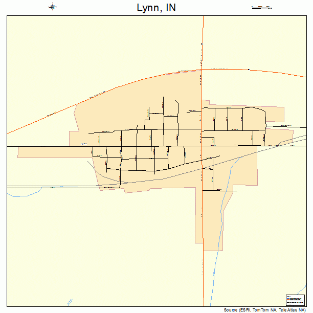 Lynn, IN street map