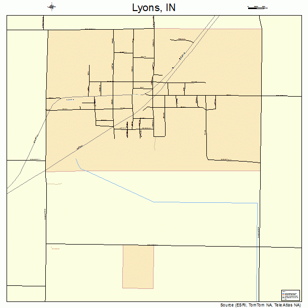 Lyons, IN street map