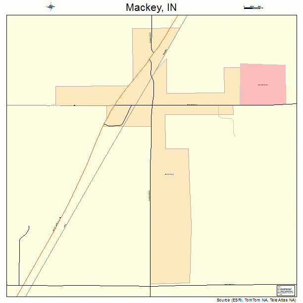 Mackey, IN street map