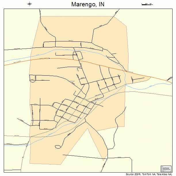 Marengo, IN street map