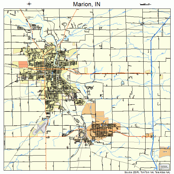 Marion, IN street map