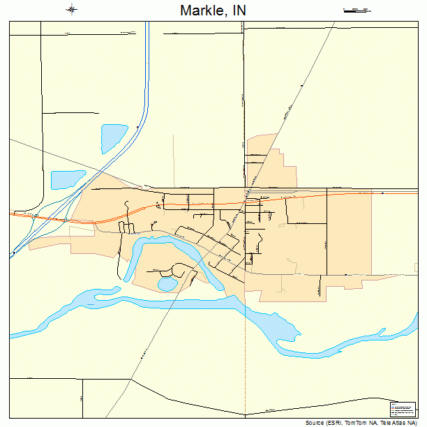 Markle, IN street map