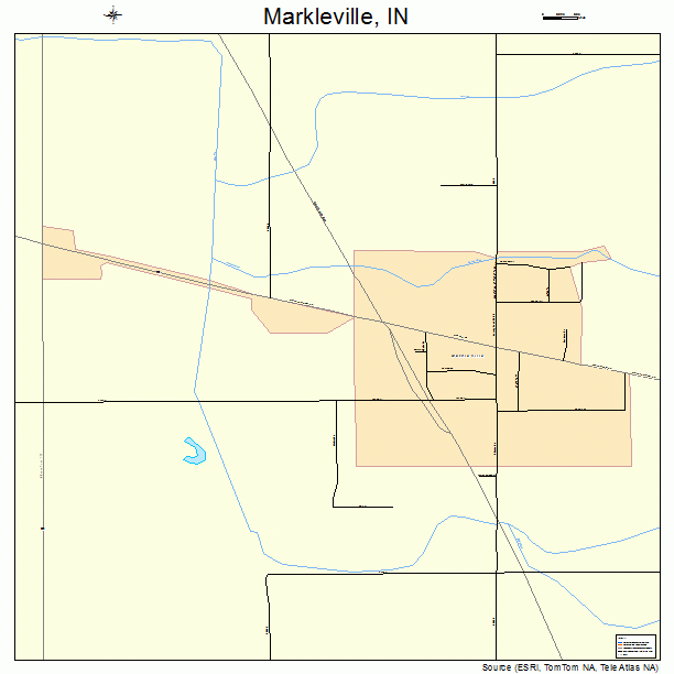 Markleville, IN street map