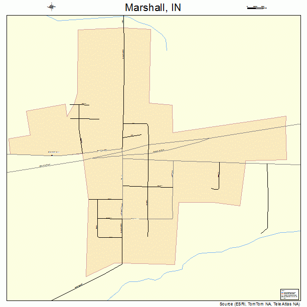 Marshall, IN street map