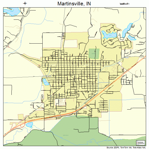 Martinsville, IN street map