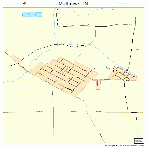 Matthews, IN street map