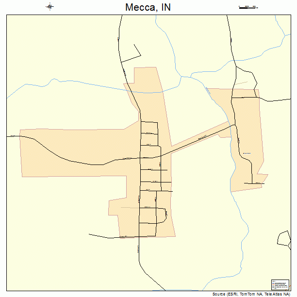 Mecca, IN street map