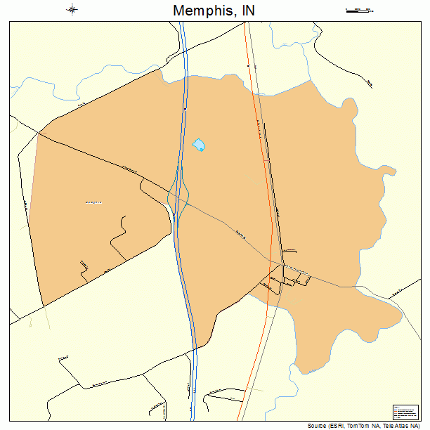 Memphis, IN street map