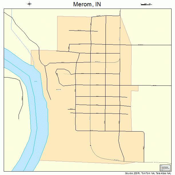 Merom, IN street map
