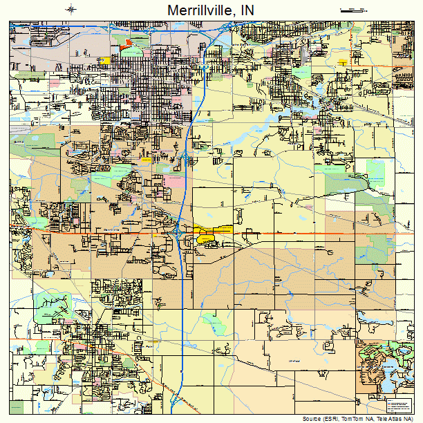 Merrillville, IN street map