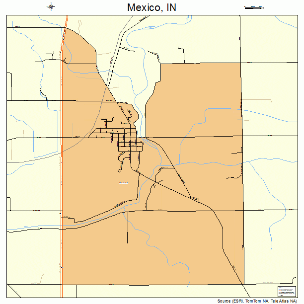 Mexico, IN street map