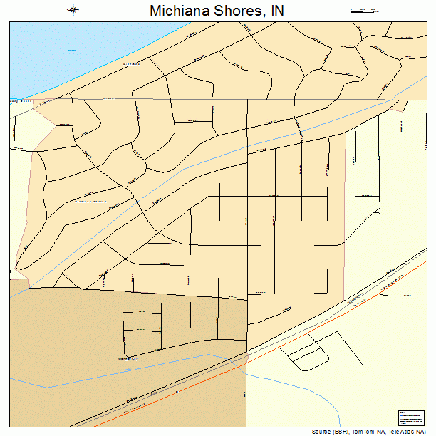 Michiana Shores, IN street map