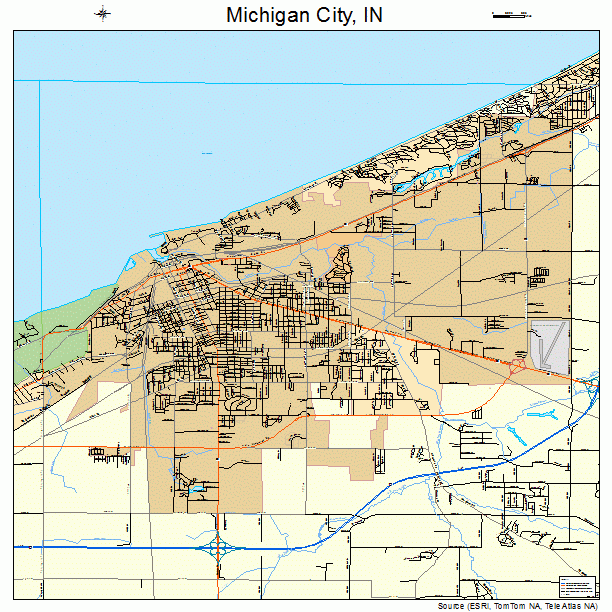 Michigan City, IN street map