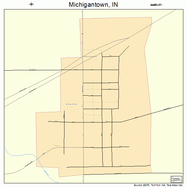 Michigantown, IN street map