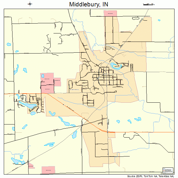 Middlebury, IN street map