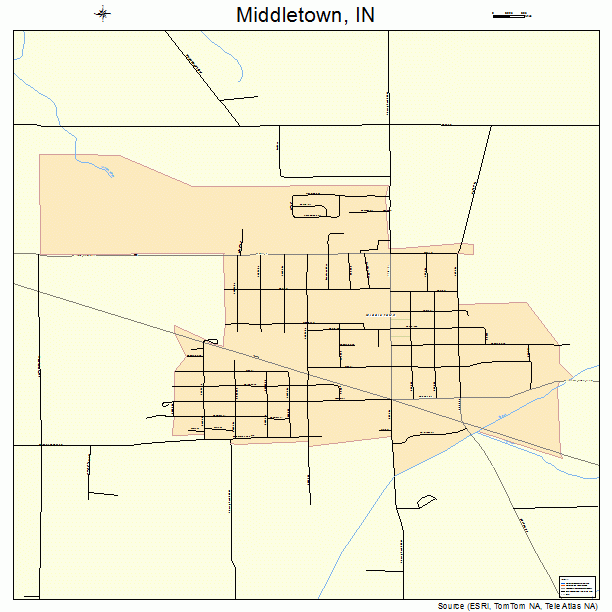 Middletown, IN street map