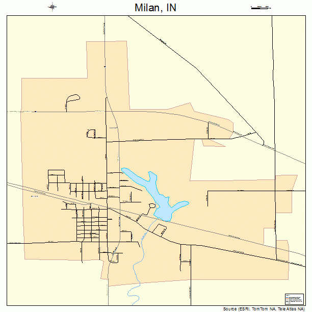 Milan, IN street map