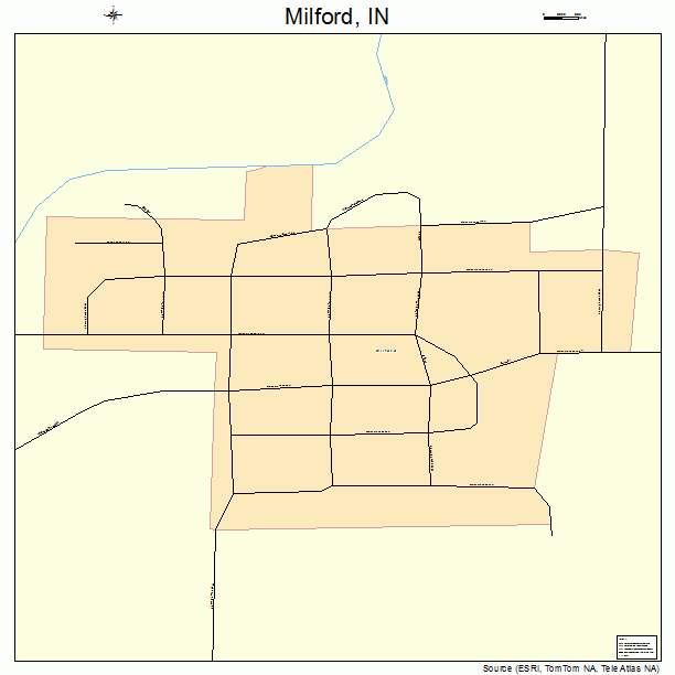 Milford, IN street map