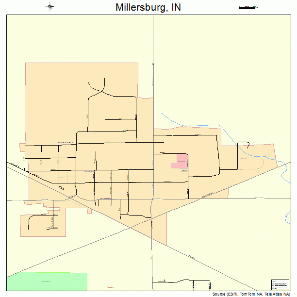 Millersburg, IN street map