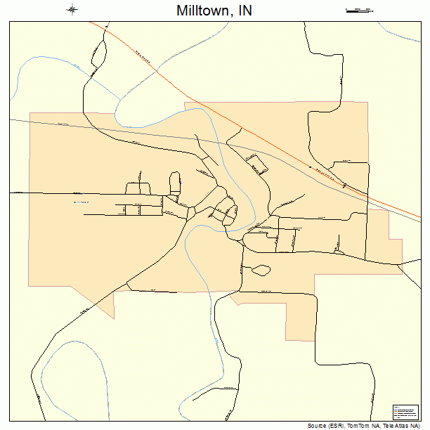 Milltown, IN street map