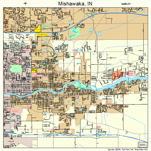 Mishawaka Indiana Street Map 1849932