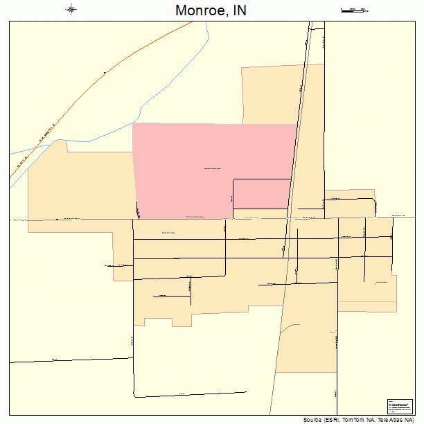 Monroe, IN street map