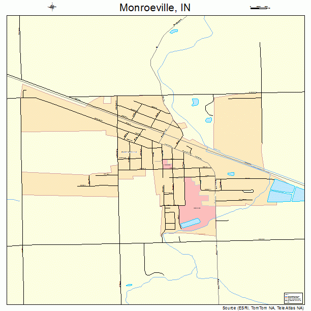 Monroeville, IN street map