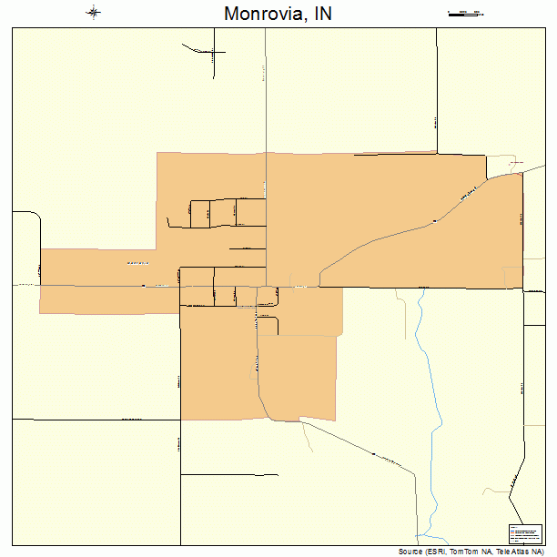 Monrovia, IN street map