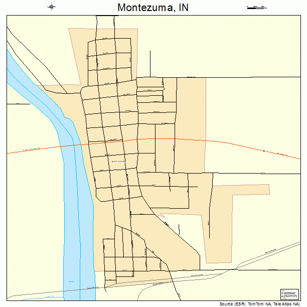 Montezuma, IN street map