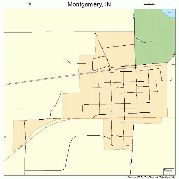 Montgomery, IN street map