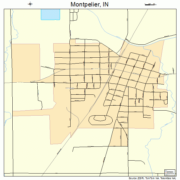 Montpelier, IN street map