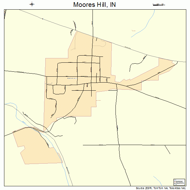 Moores Hill, IN street map