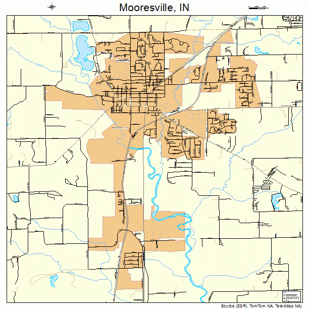 Mooresville, IN street map