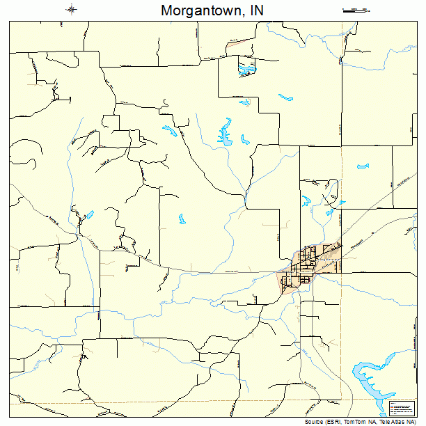 Morgantown, IN street map