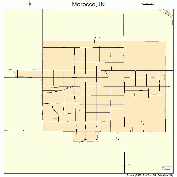 Morocco, IN street map
