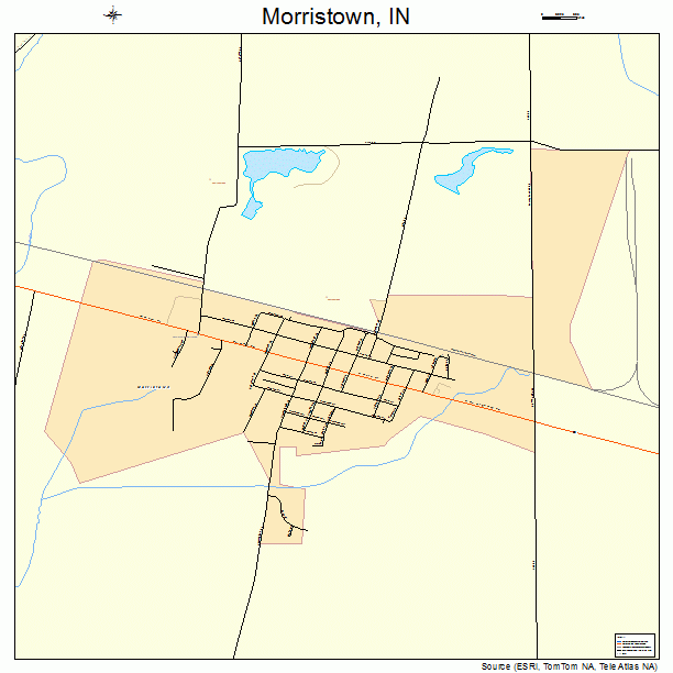 Morristown, IN street map