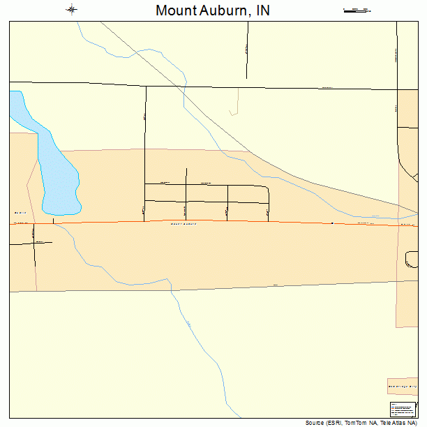 Mount Auburn, IN street map