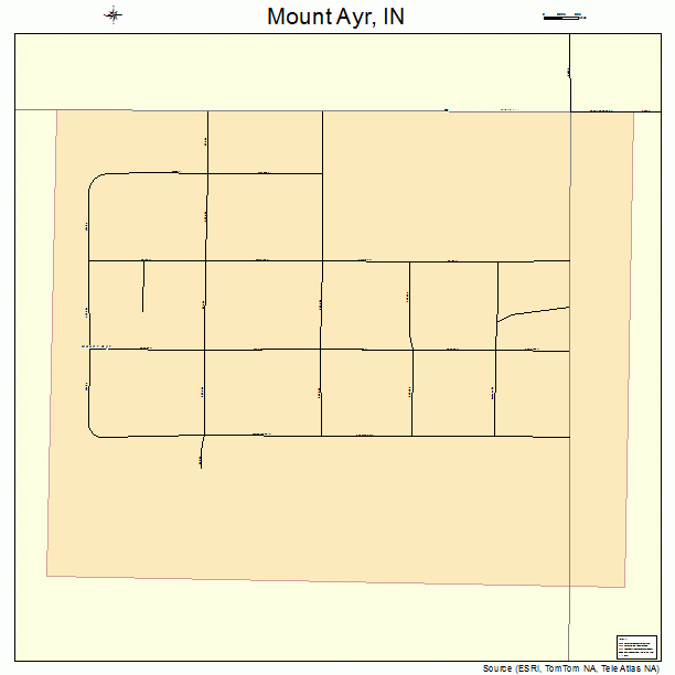Mount Ayr, IN street map