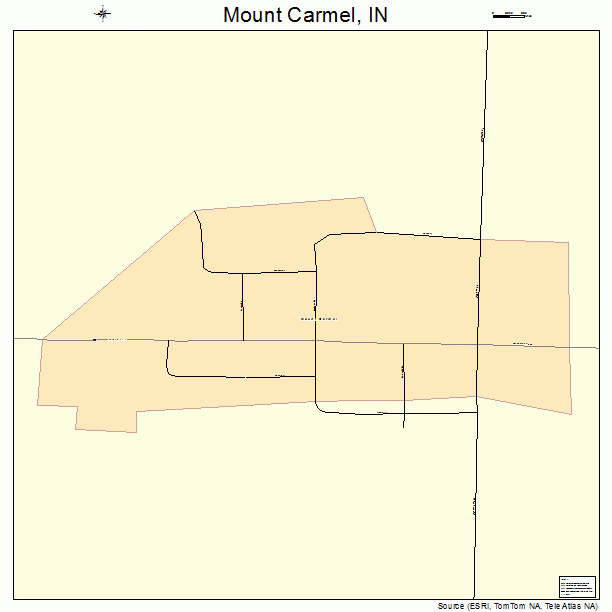 Mount Carmel, IN street map