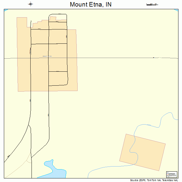 Mount Etna, IN street map