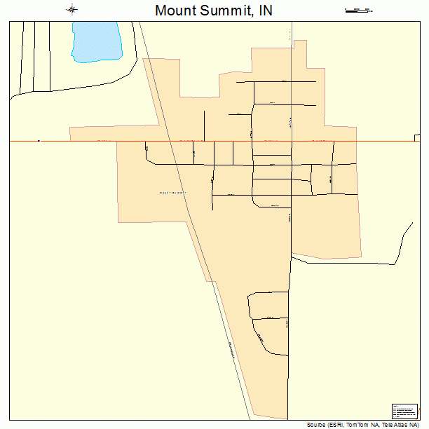 Mount Summit, IN street map