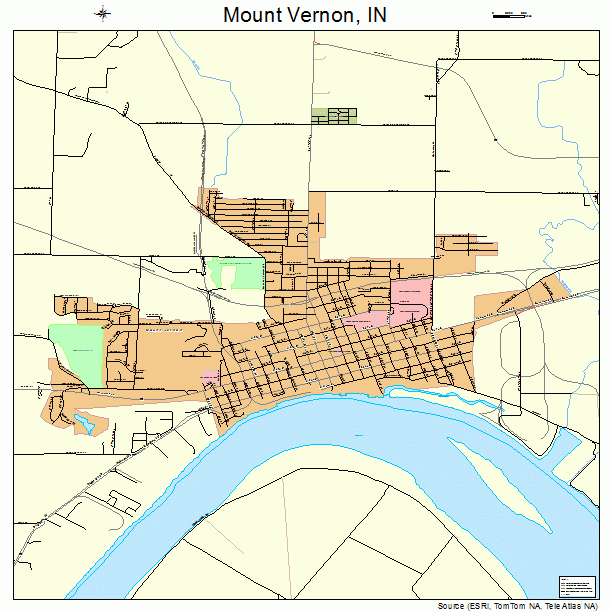 Mount Vernon, IN street map