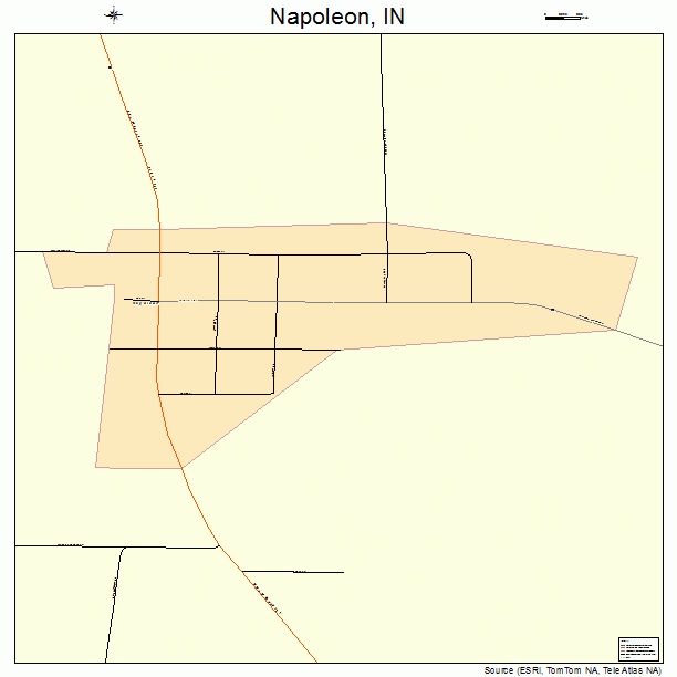 Napoleon, IN street map