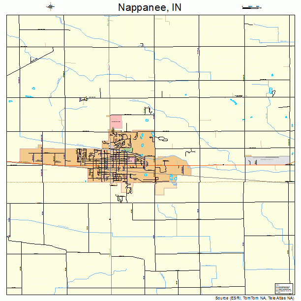 Nappanee, IN street map