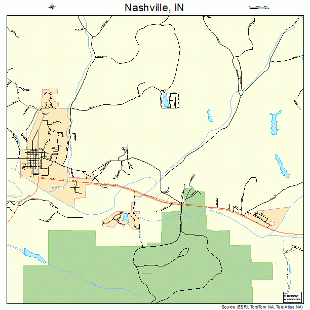 Nashville, IN street map