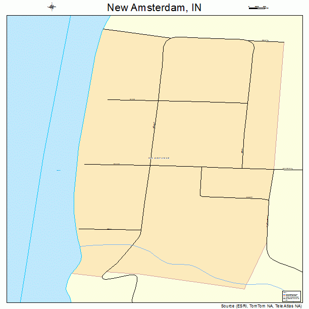 New Amsterdam, IN street map